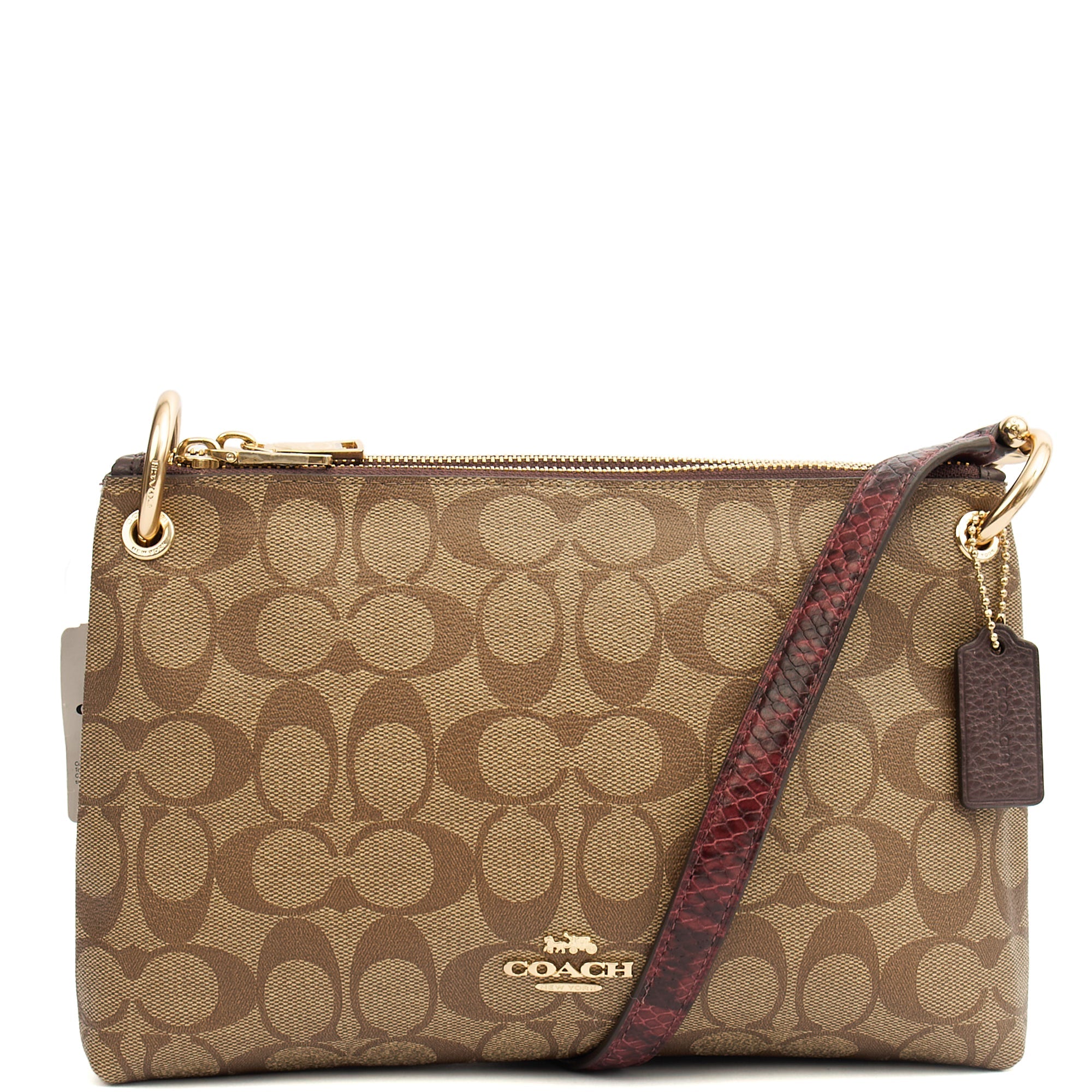 Coach Cross Body Signature Crossbody in Brown, Leather