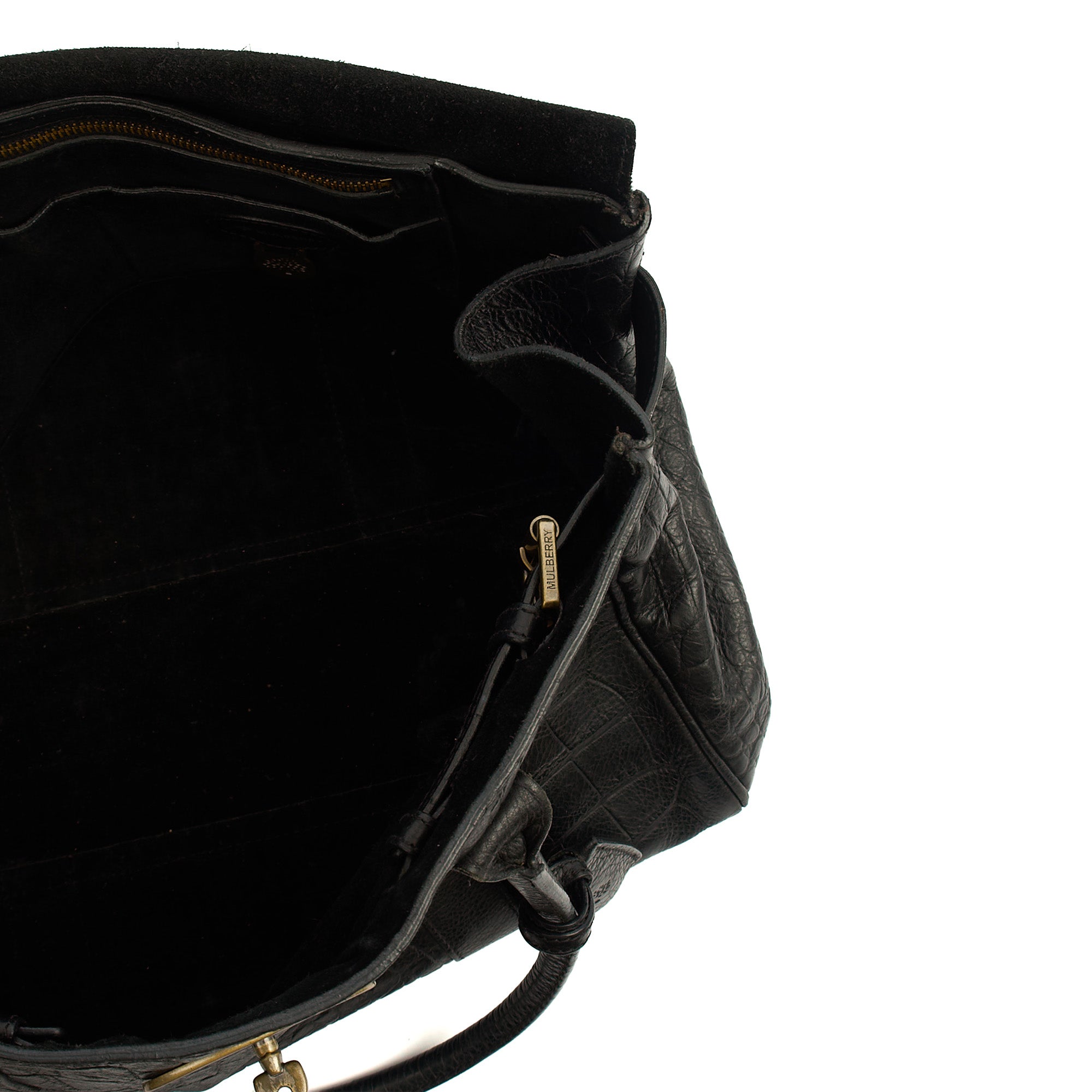 Mulberry Tote Bayswater Heritage in Black, Exotic Effect Leather
