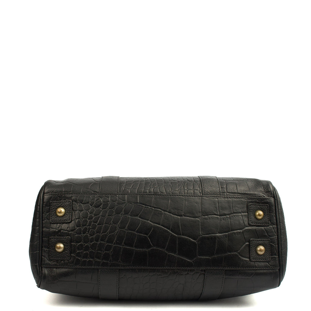 Mulberry Tote Bayswater Heritage in Black, Exotic Effect Leather