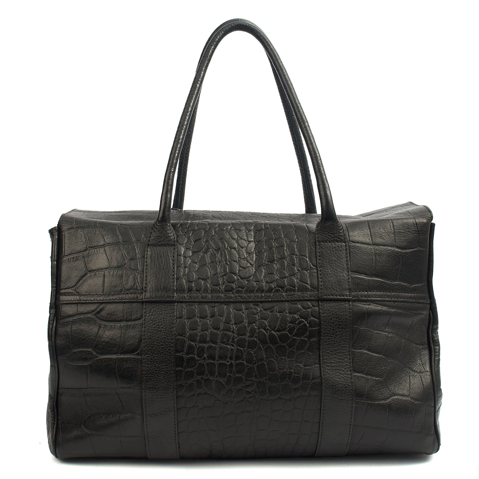 Mulberry Tote Bayswater Heritage in Black, Exotic Effect Leather