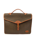 Mulberry Cross Body Briefcase in Green, Scotchgrain