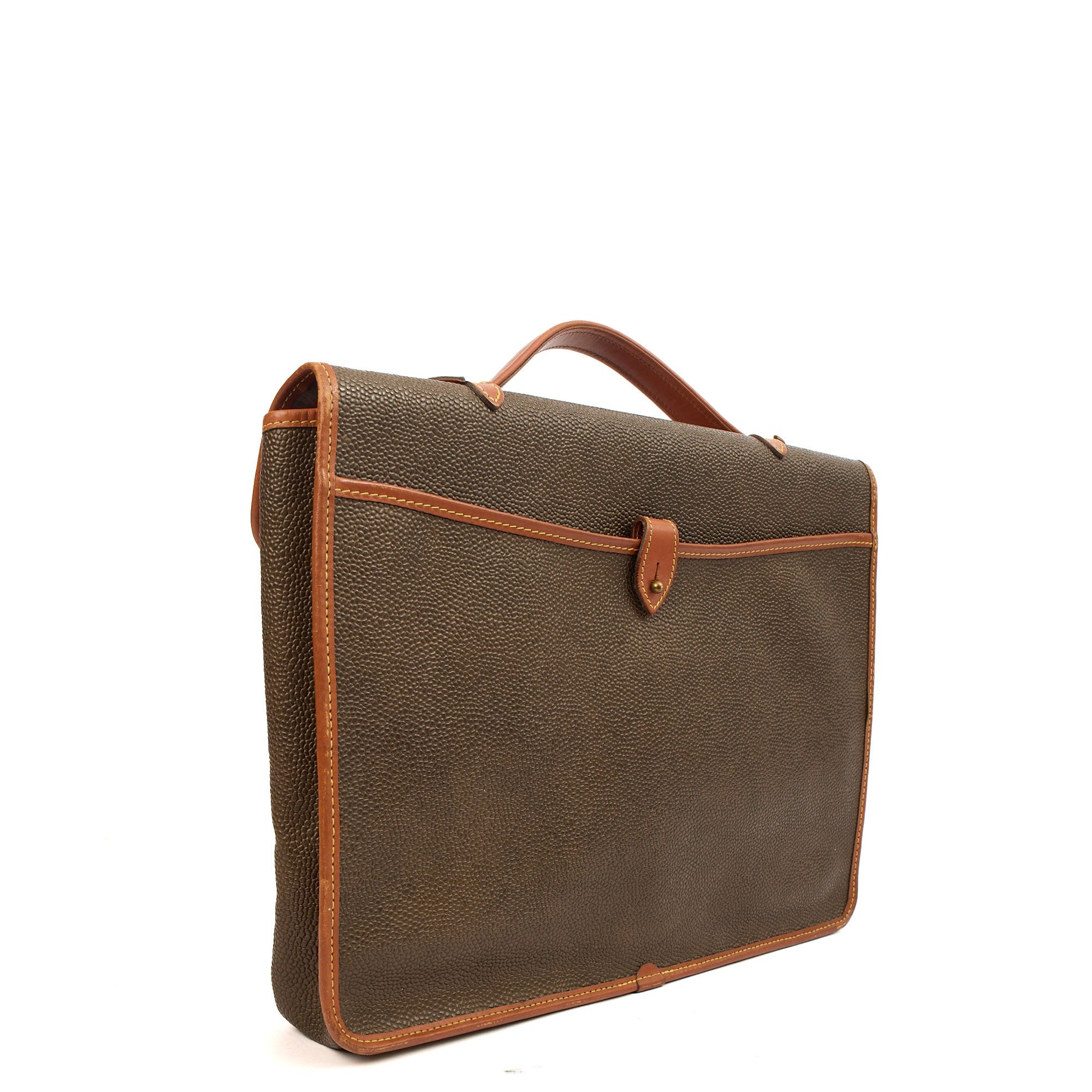 Mulberry Cross Body Briefcase in Green, Scotchgrain