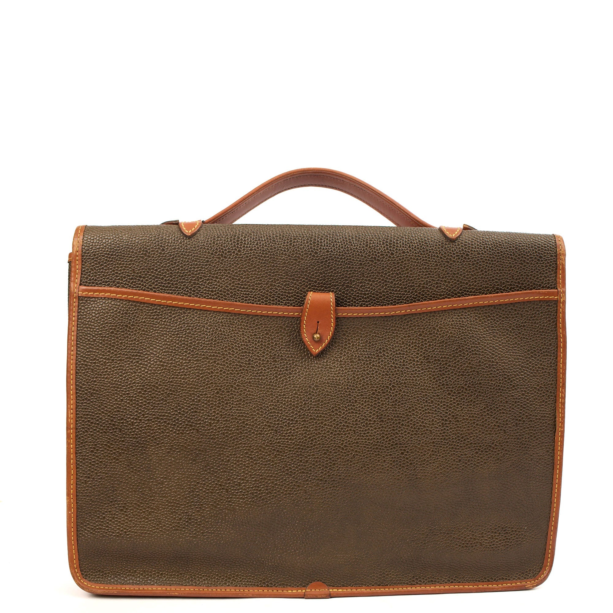 Mulberry Cross Body Briefcase in Green, Scotchgrain