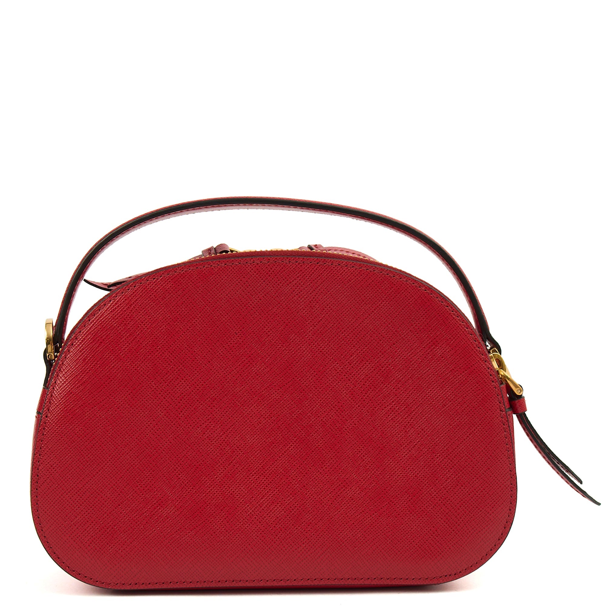 Prada Top Handle Crossbody in Red, Calfskin