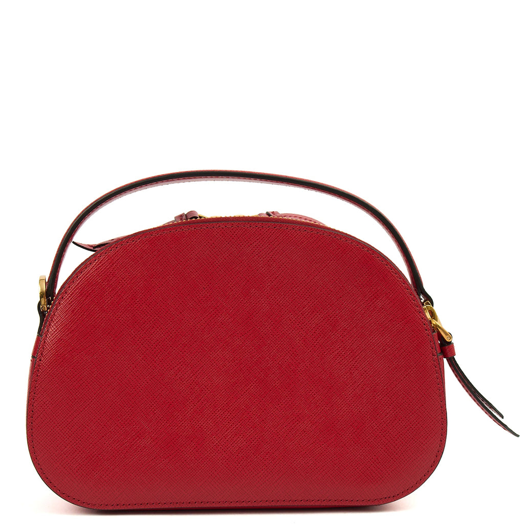 Prada Top Handle Crossbody in Red, Calfskin
