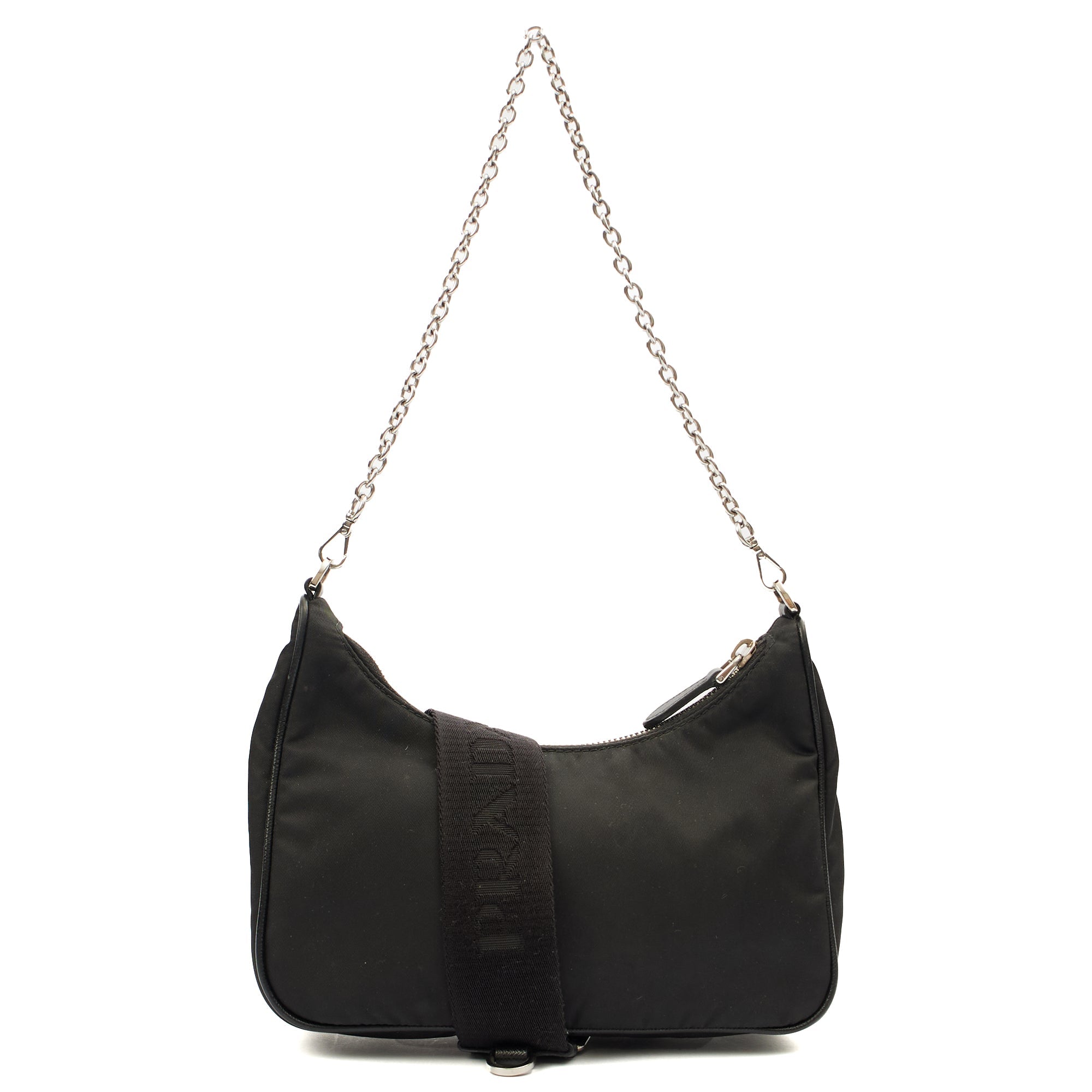 Prada Cross Body Re-Edition 2000 Shoulder Bag in Black, Fabric
