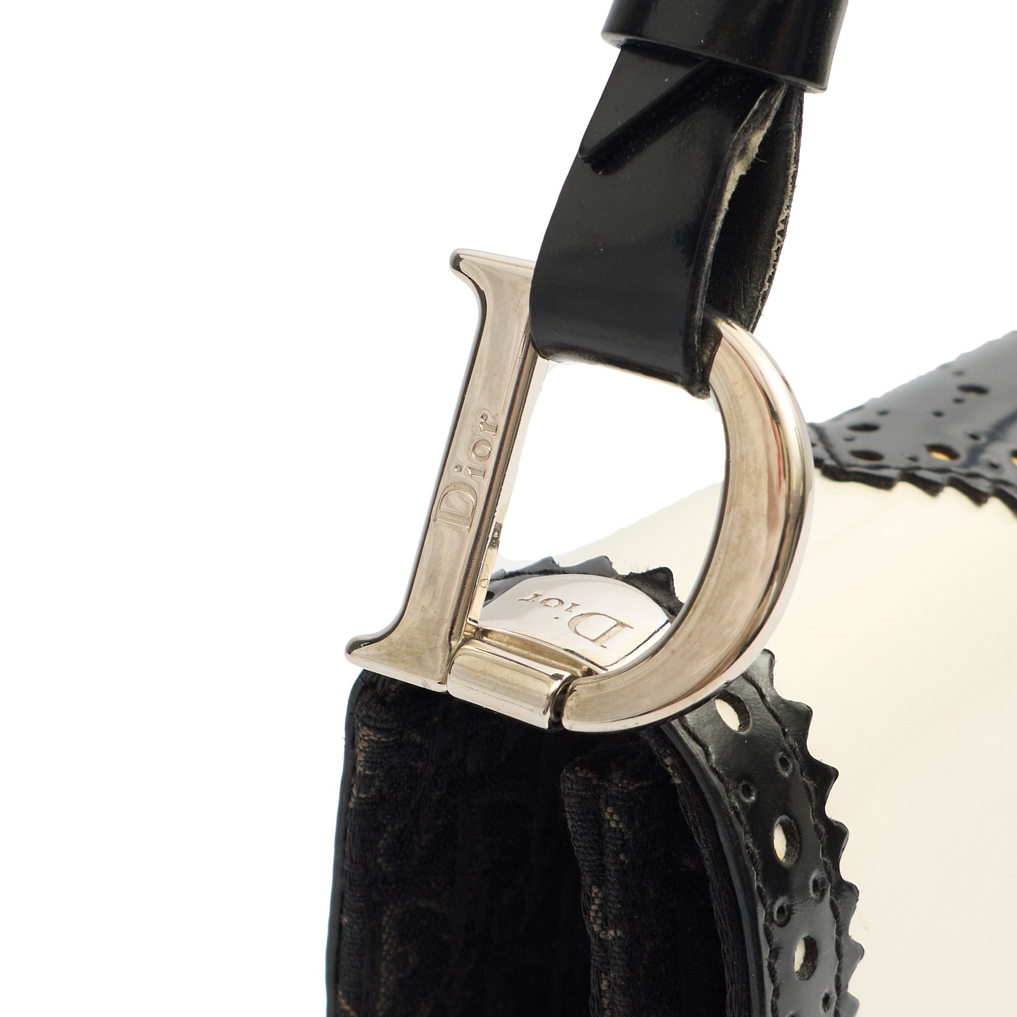 Christian Dior Trick Shoulder Bag in White, Leather