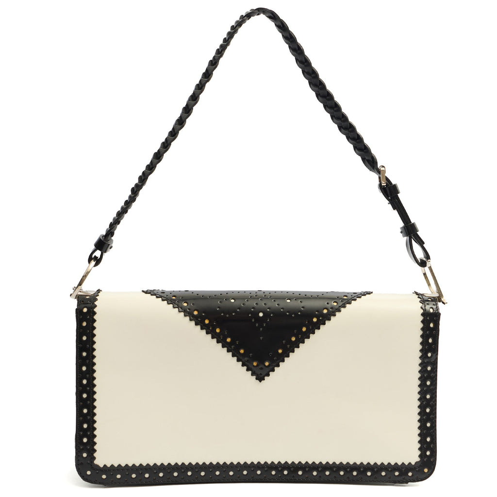 Christian Dior Trick Shoulder Bag in White, Leather