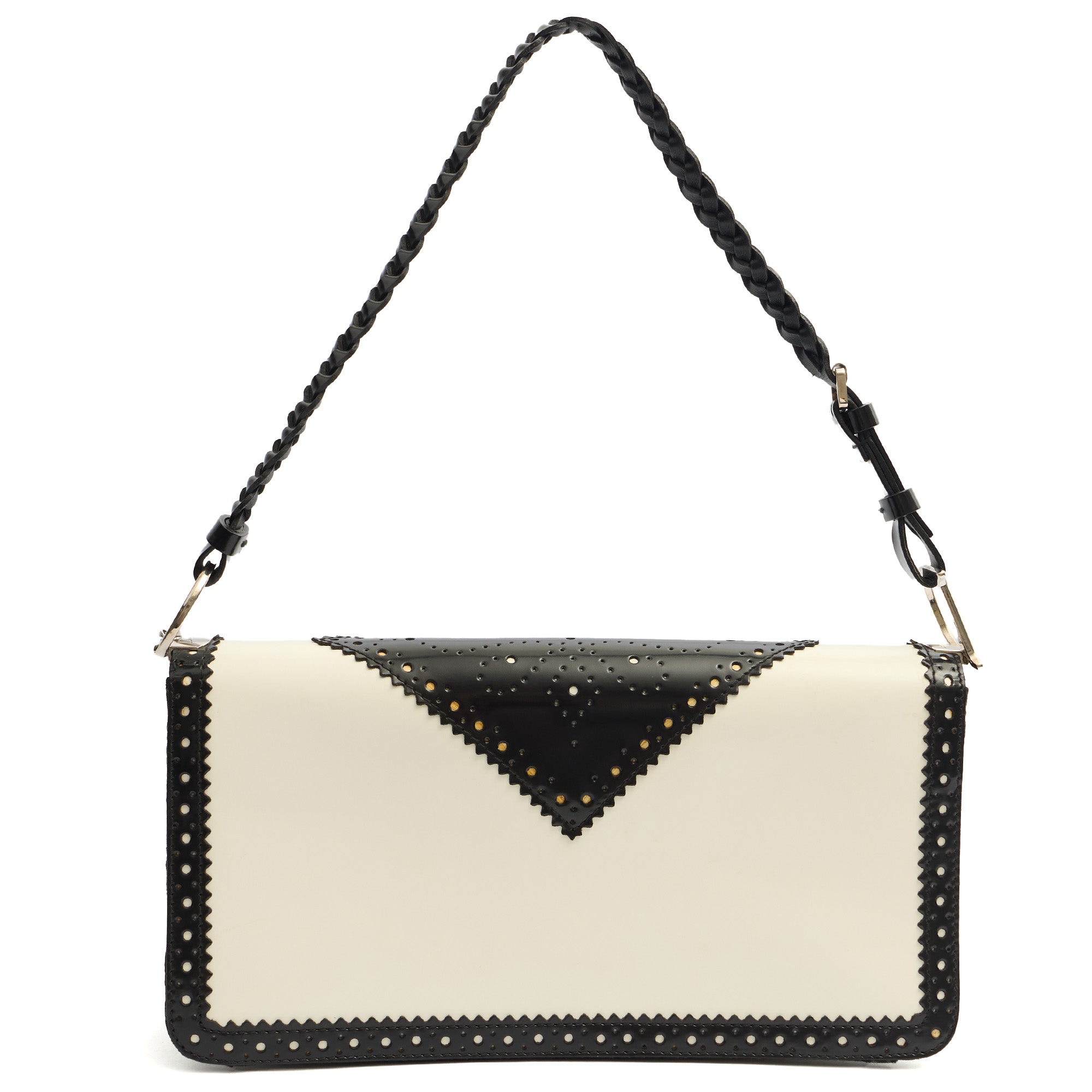 Christian Dior Trick Shoulder Bag in White, Leather