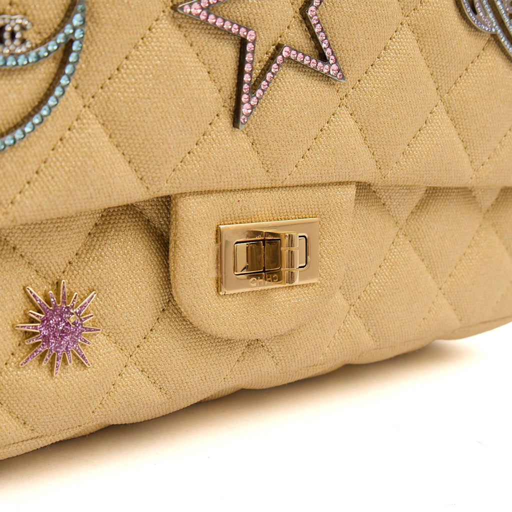 Chanel Shoulder Bag 2.55 Reissue - Medium in Metallic, Fabric