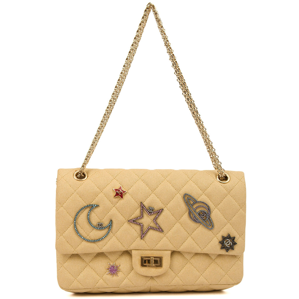 Chanel Shoulder Bag 2.55 Reissue - Medium in Metallic, Fabric