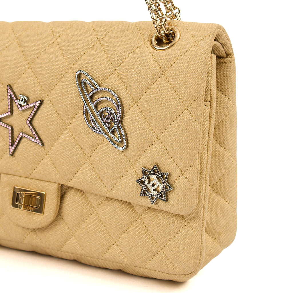 Chanel Shoulder Bag 2.55 Reissue - Medium in Metallic, Fabric