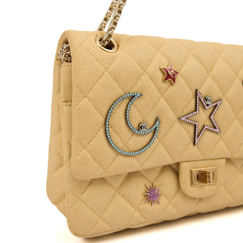 Chanel Shoulder Bag 2.55 Reissue - Medium in Metallic, Fabric