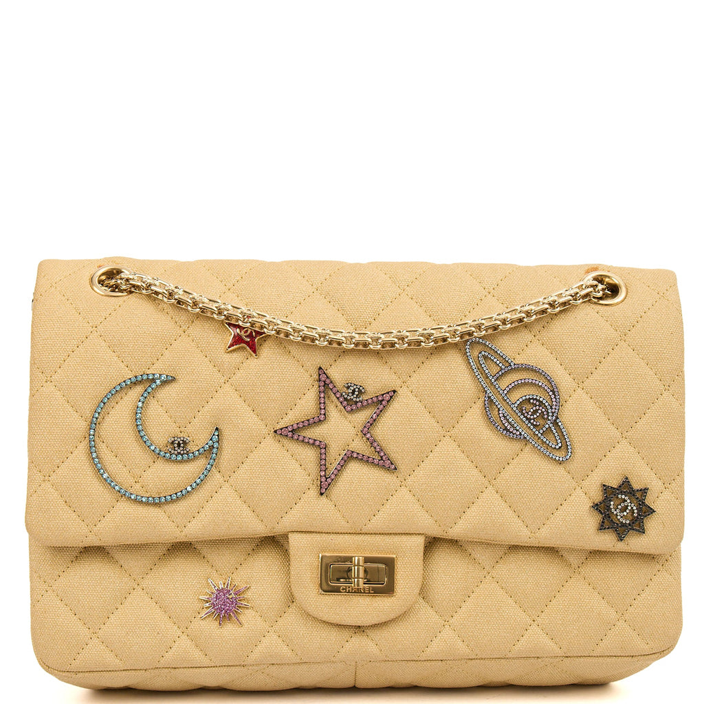 Chanel Shoulder Bag 2.55 Reissue - Medium in Metallic, Fabric