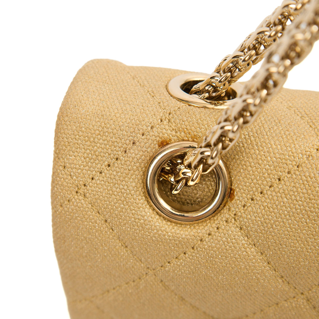 Chanel Shoulder Bag 2.55 Reissue - Medium in Metallic, Fabric