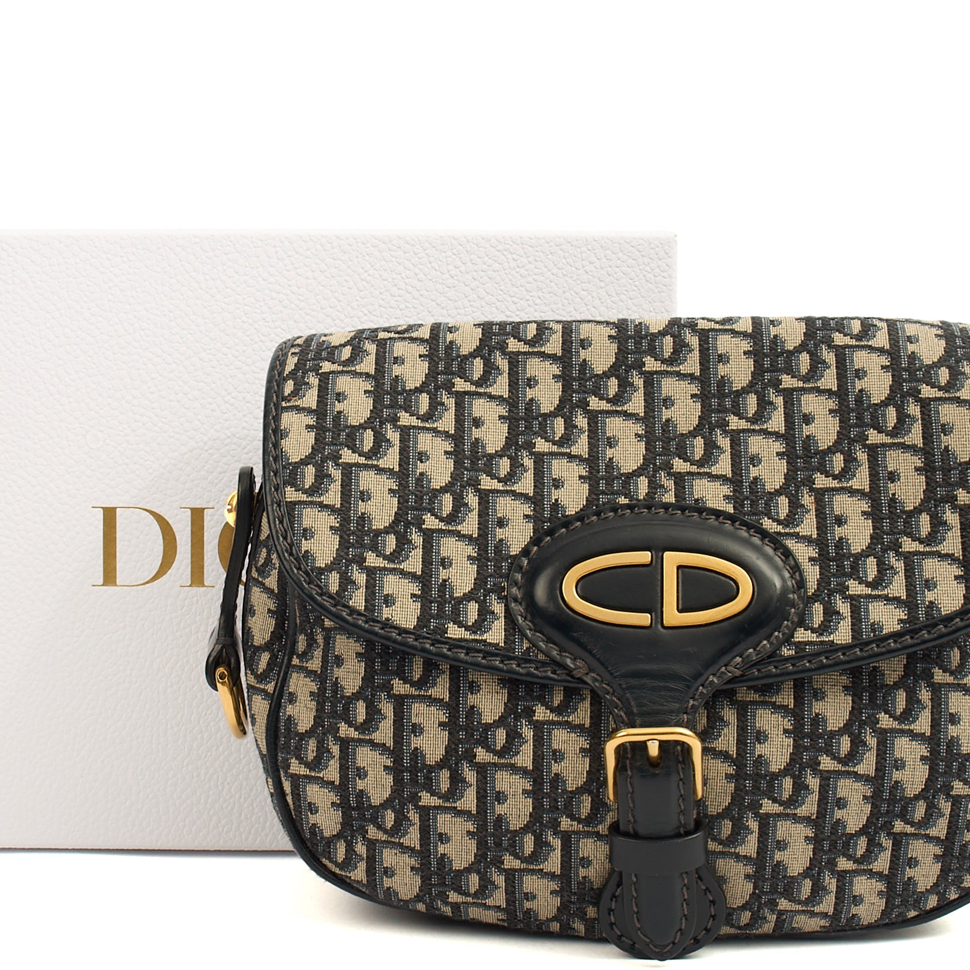 Christian Dior Cross Body Bobby- East West  in Blue, Fabric