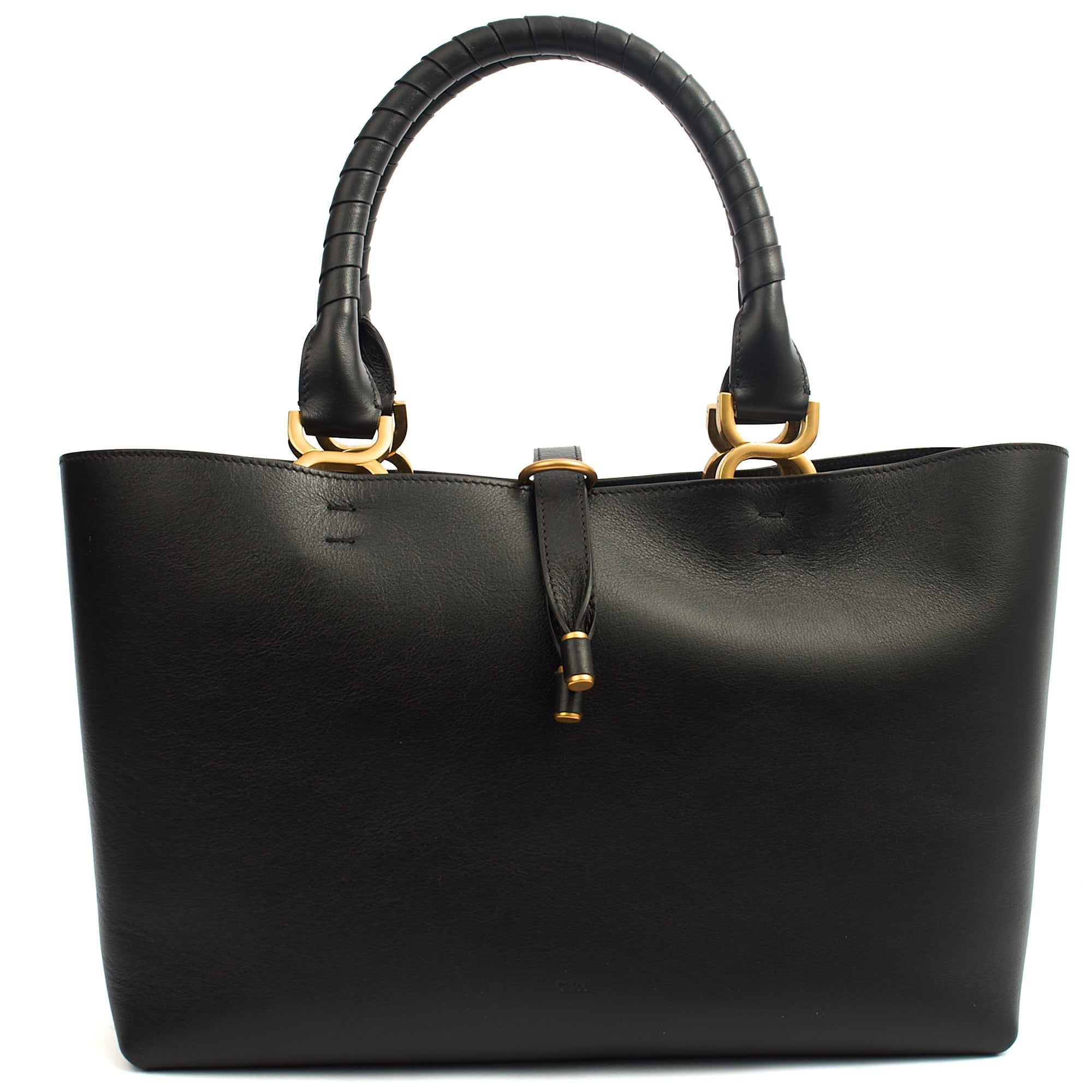 Chloe Tote Marcie - Large in Black, Calfskin Leather