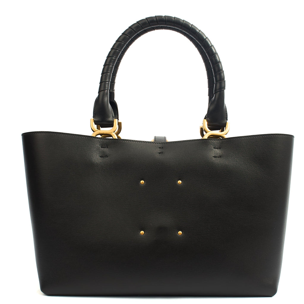 Chloe Tote Marcie - Large in Black, Calfskin Leather