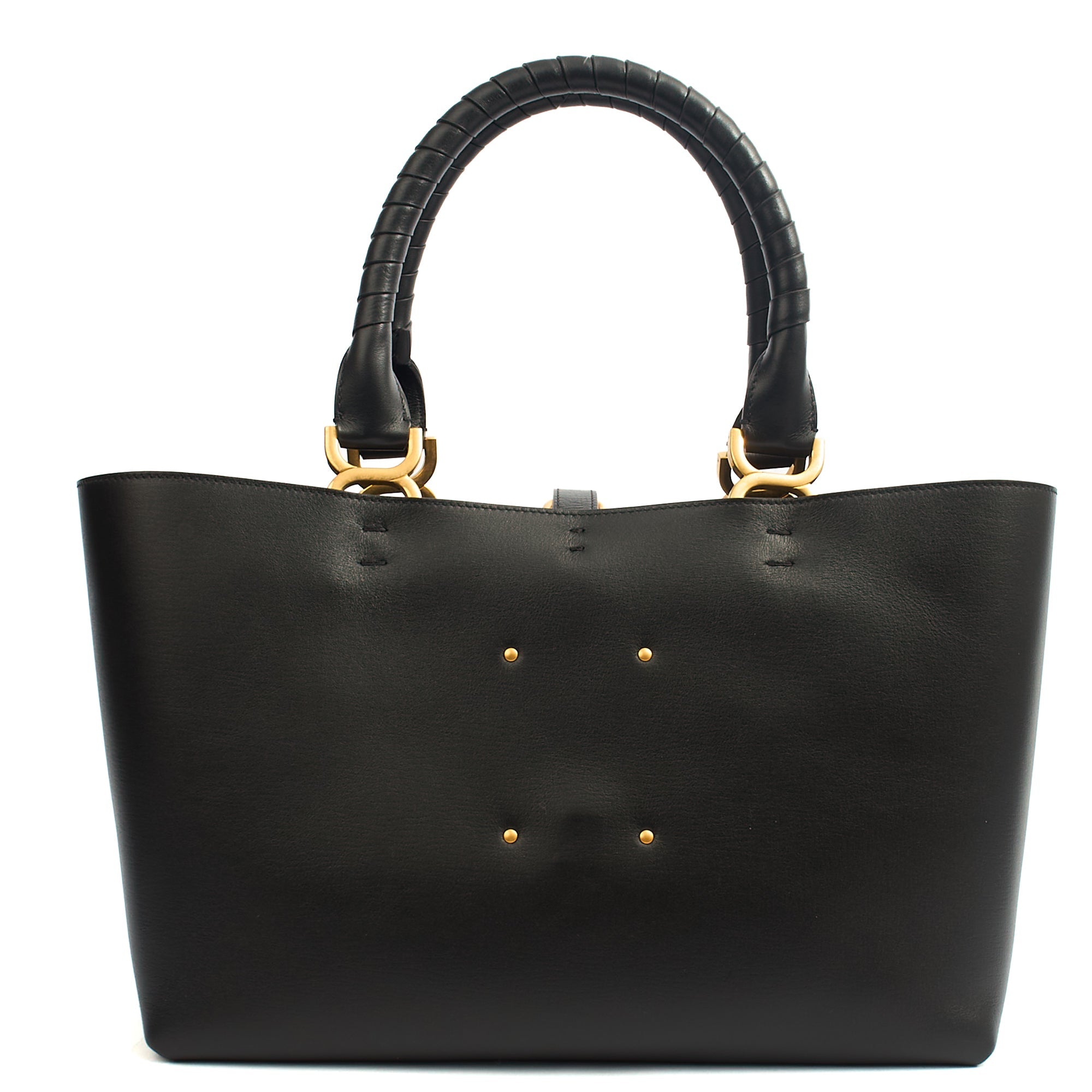 Chloe Tote Marcie - Large in Black, Calfskin Leather