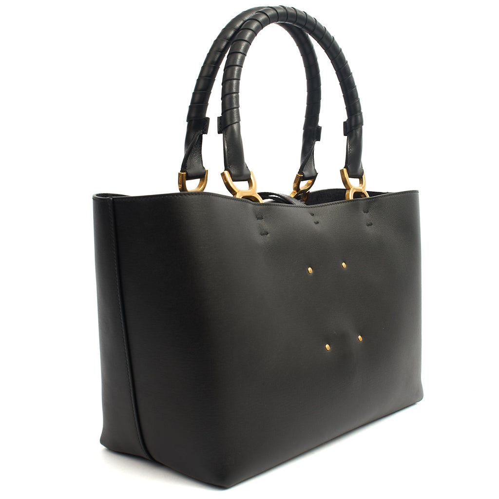 Chloe Tote Marcie - Large in Black, Calfskin Leather