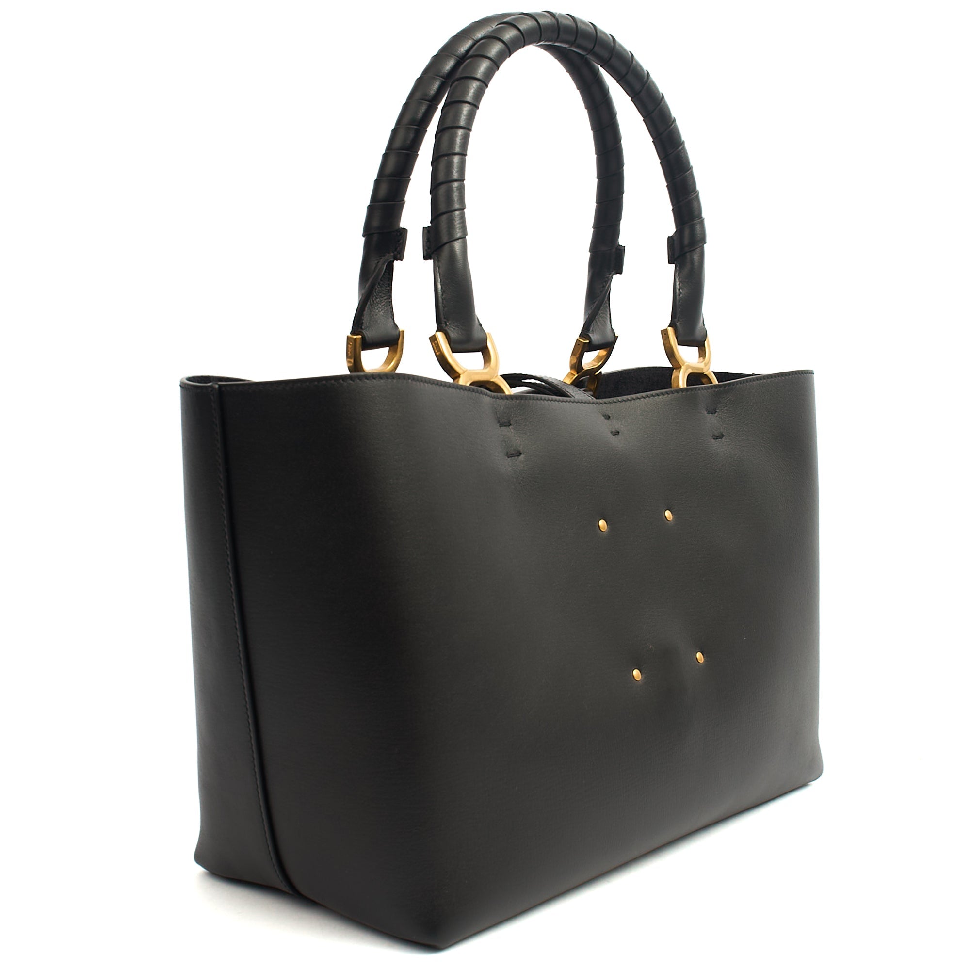 Chloe Tote Marcie - Large in Black, Calfskin Leather