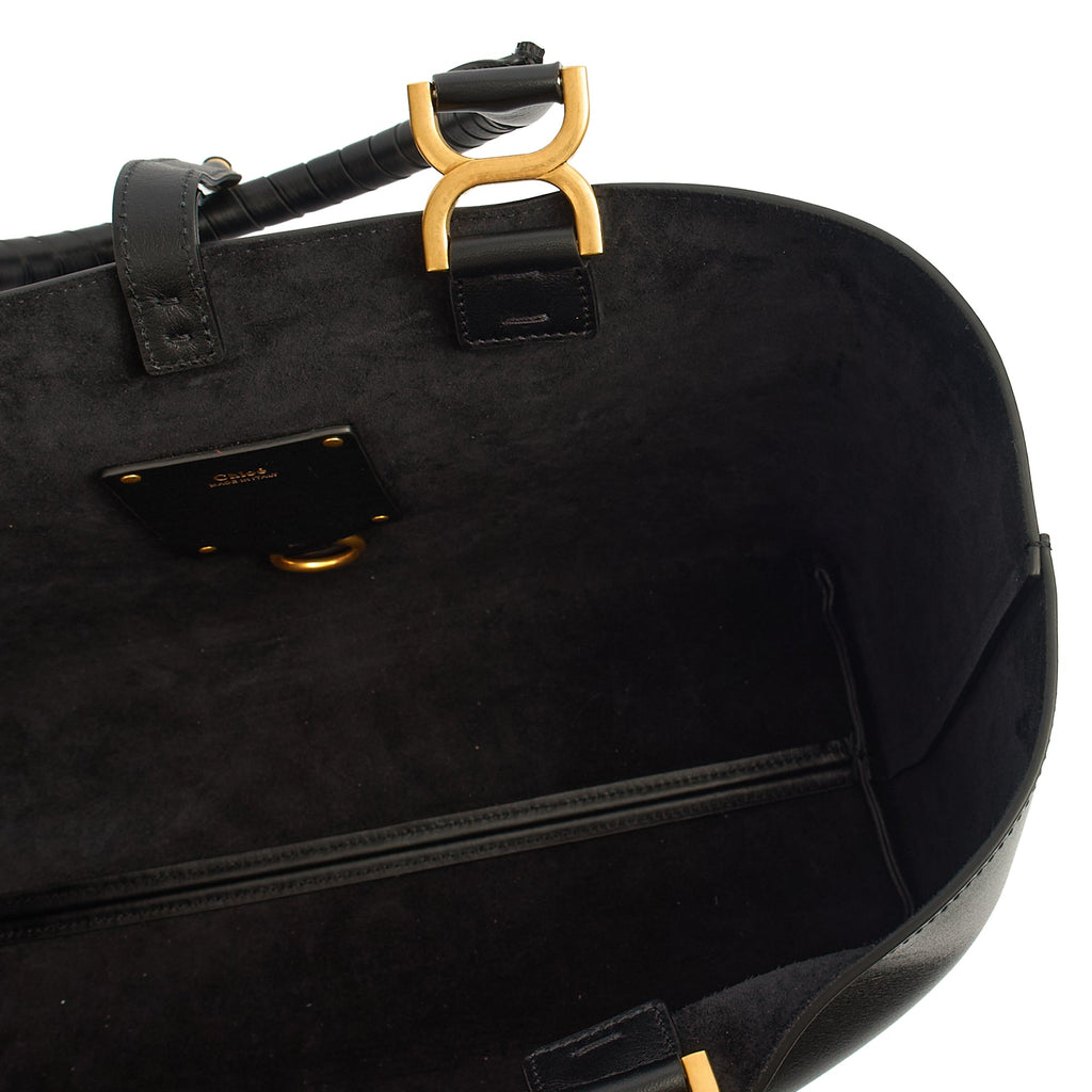 Chloe Tote Marcie - Large in Black, Calfskin Leather