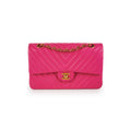 Chanel Medium Classic Flap Chevron Lambskin Pink
