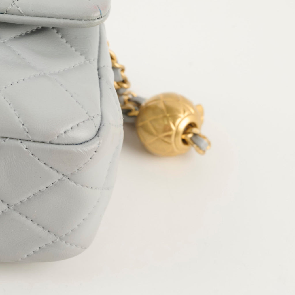 Chanel Rectangular Mini Pearl Crush Grey (Recoloured)