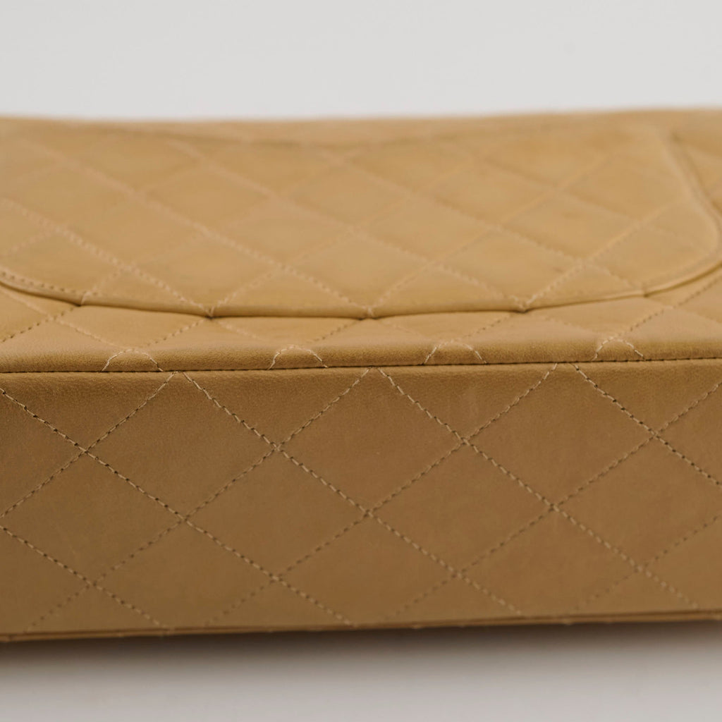 Chanel Vintage Medium/Large Double Classic Flap Beige