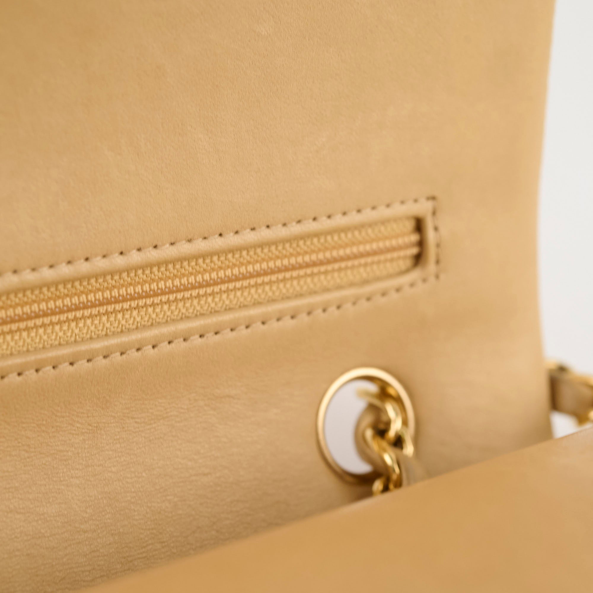 Chanel Vintage Medium/Large Double Classic Flap Beige