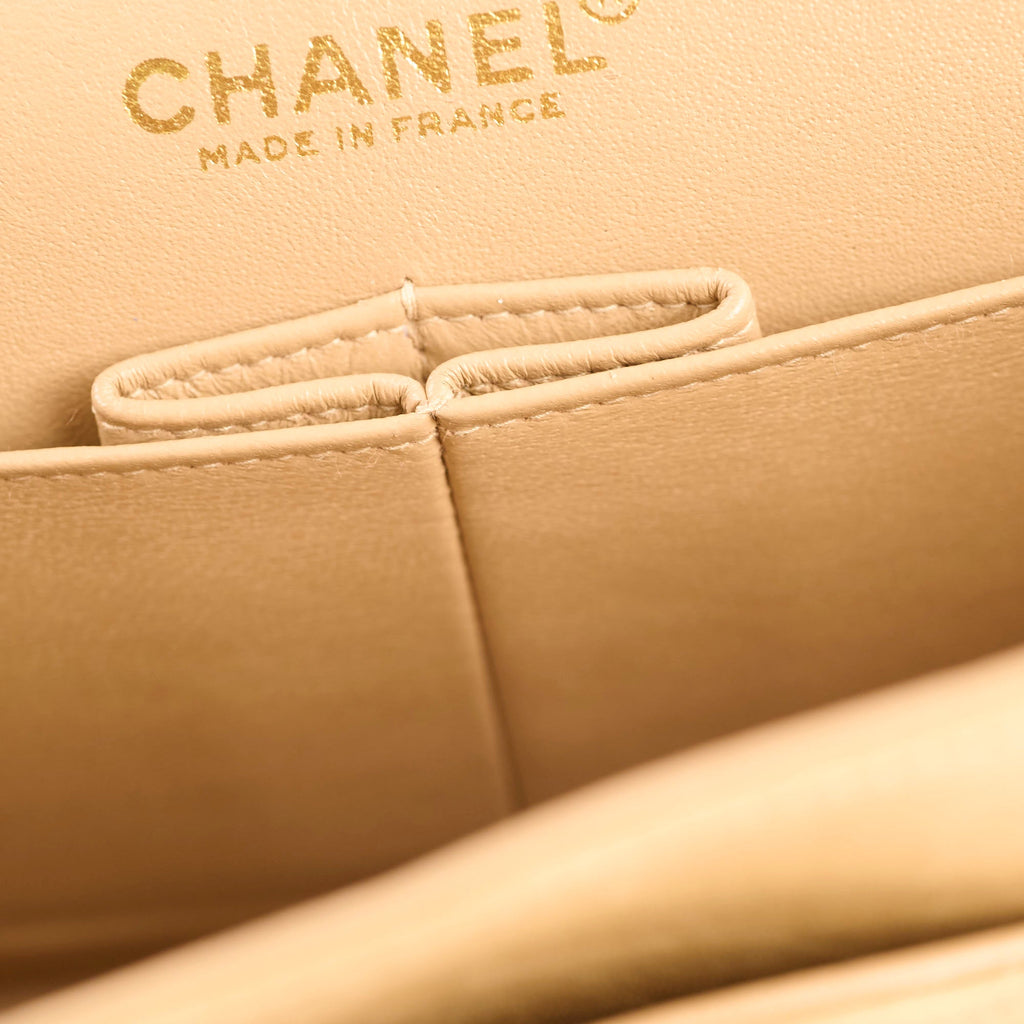 Chanel Vintage Medium/Large Double Classic Flap Beige