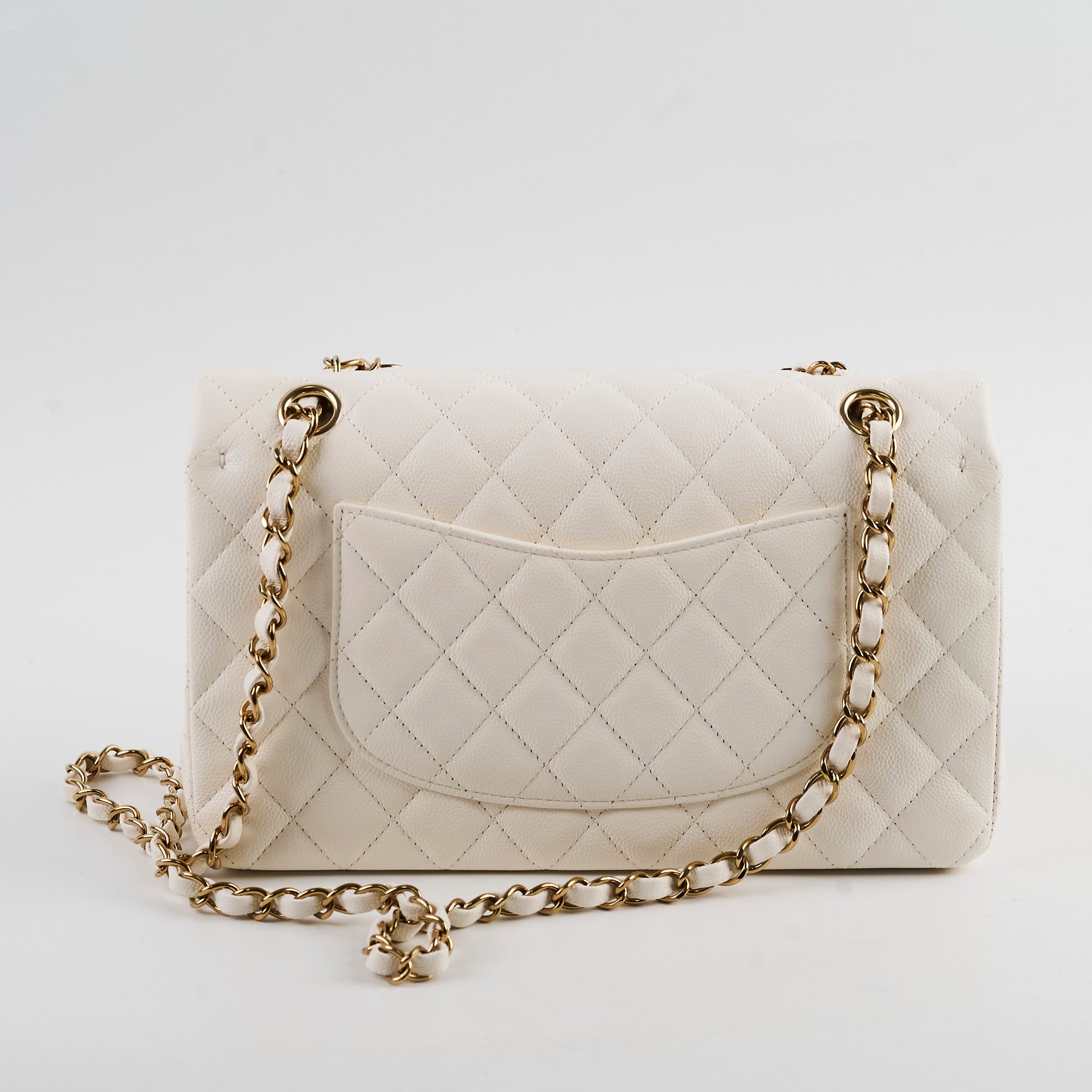 Chanel Classic Flap Medium/Large M/L Caviar White - 2023