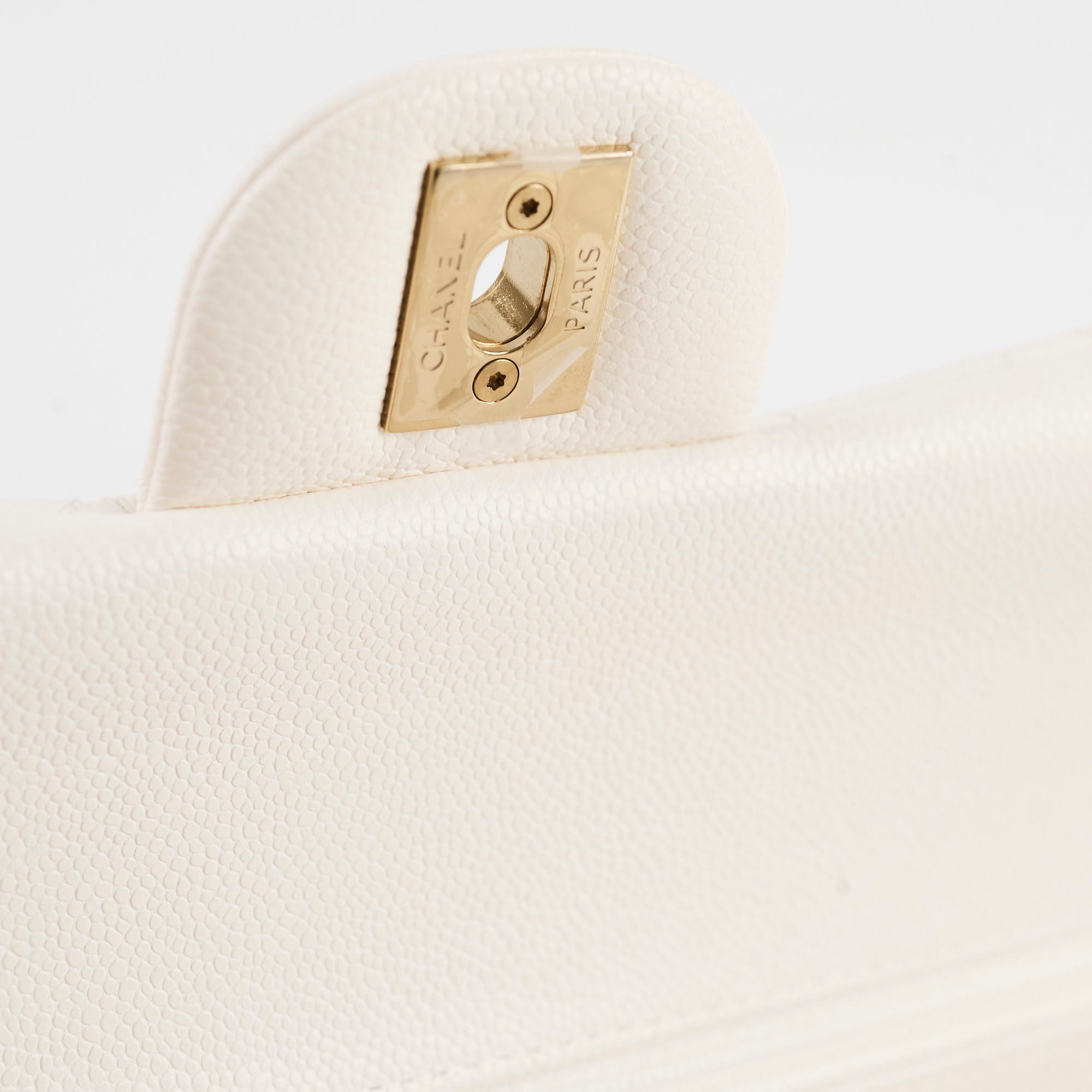Chanel Classic Flap Medium/Large M/L Caviar White - 2023