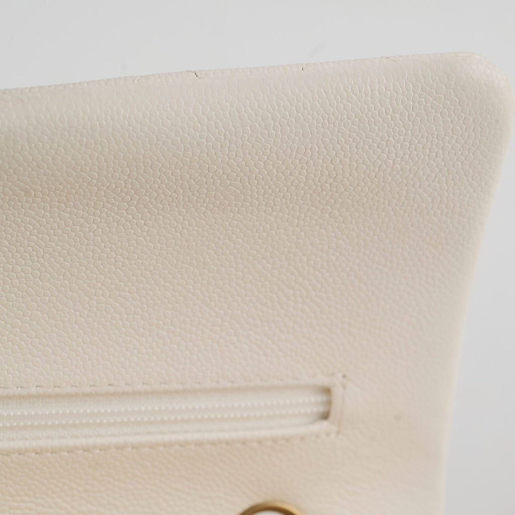 Chanel Classic Flap Medium/Large M/L Caviar White - 2023