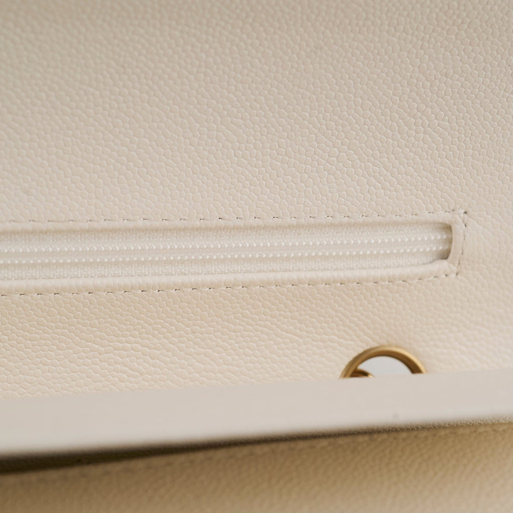 Chanel Classic Flap Medium/Large M/L Caviar White - 2023
