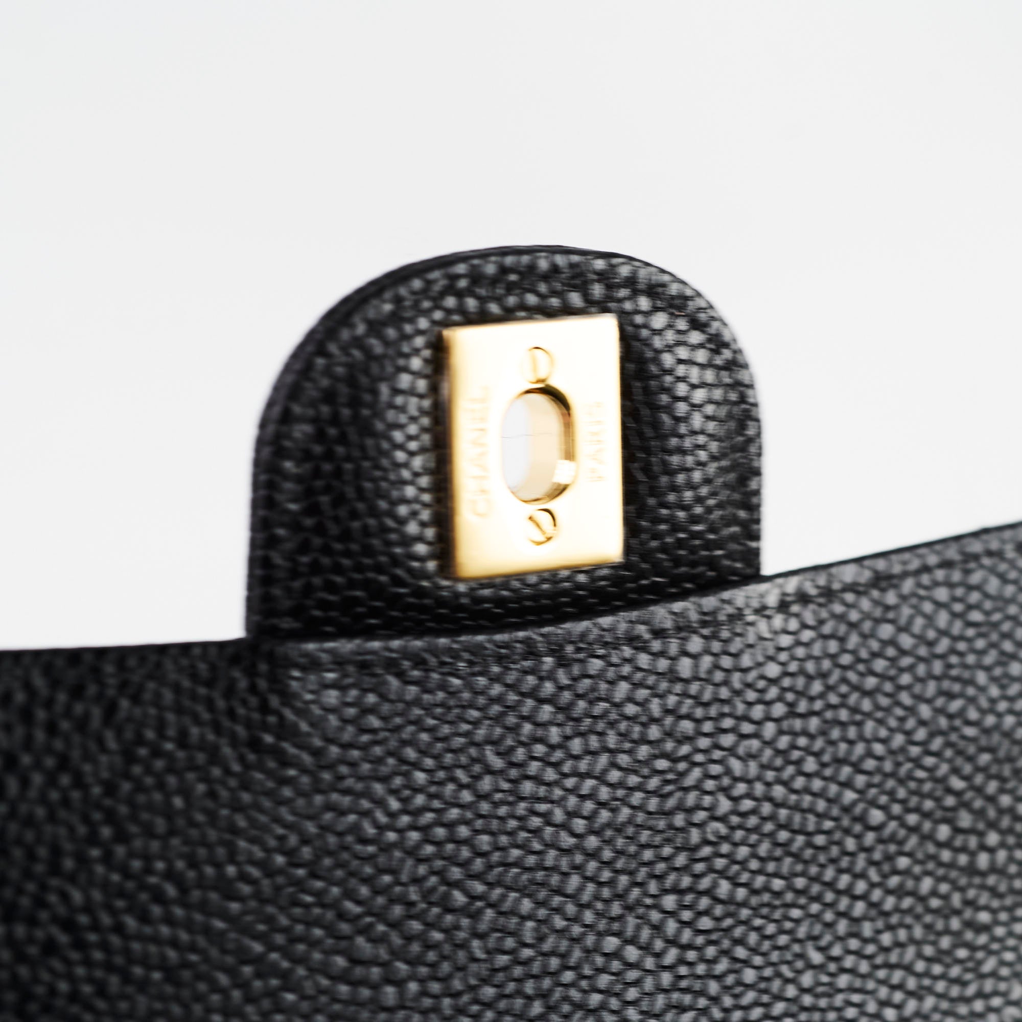 Chanel Medium/Large Caviar Double Classic Flap Black 2021 Microchipped