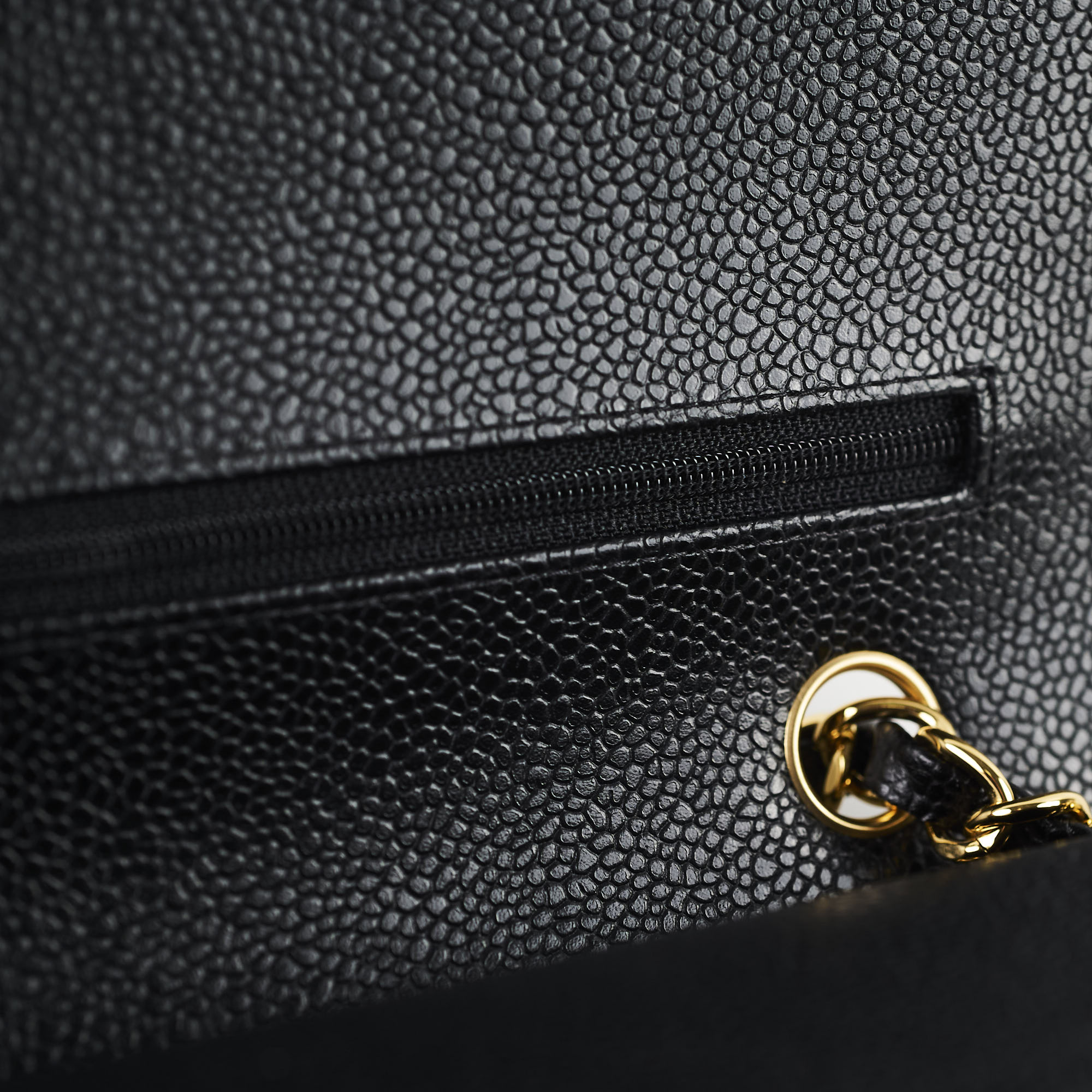 Chanel Medium/Large Caviar Double Classic Flap Black 2021 Microchipped