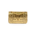 Chanel Classic Flap Small Croc Embossed Gold