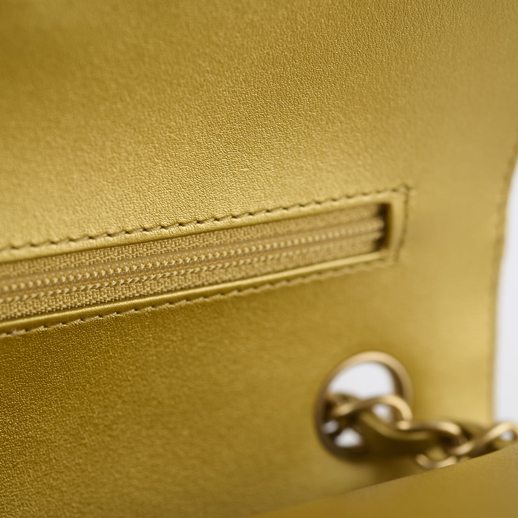 Chanel Classic Flap Small Croc Embossed Gold