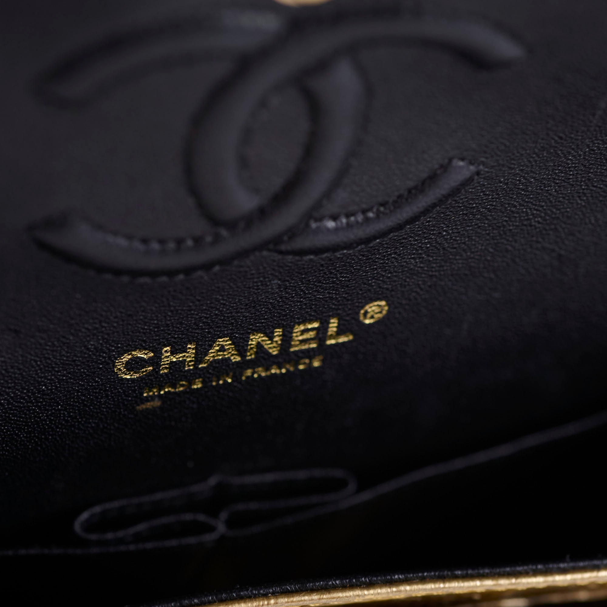 Chanel Classic Flap Small Croc Embossed Gold