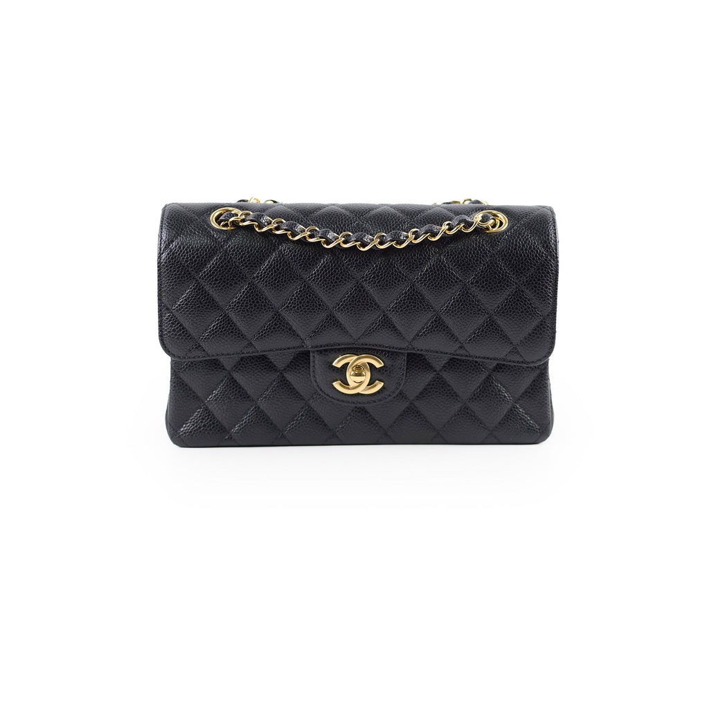 Chanel Small Classic Flap Caviar Black (Microchipped)