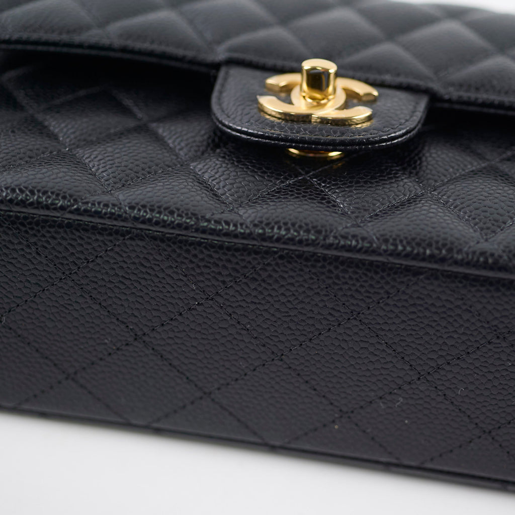Chanel Small Classic Flap Caviar Black (Microchipped)