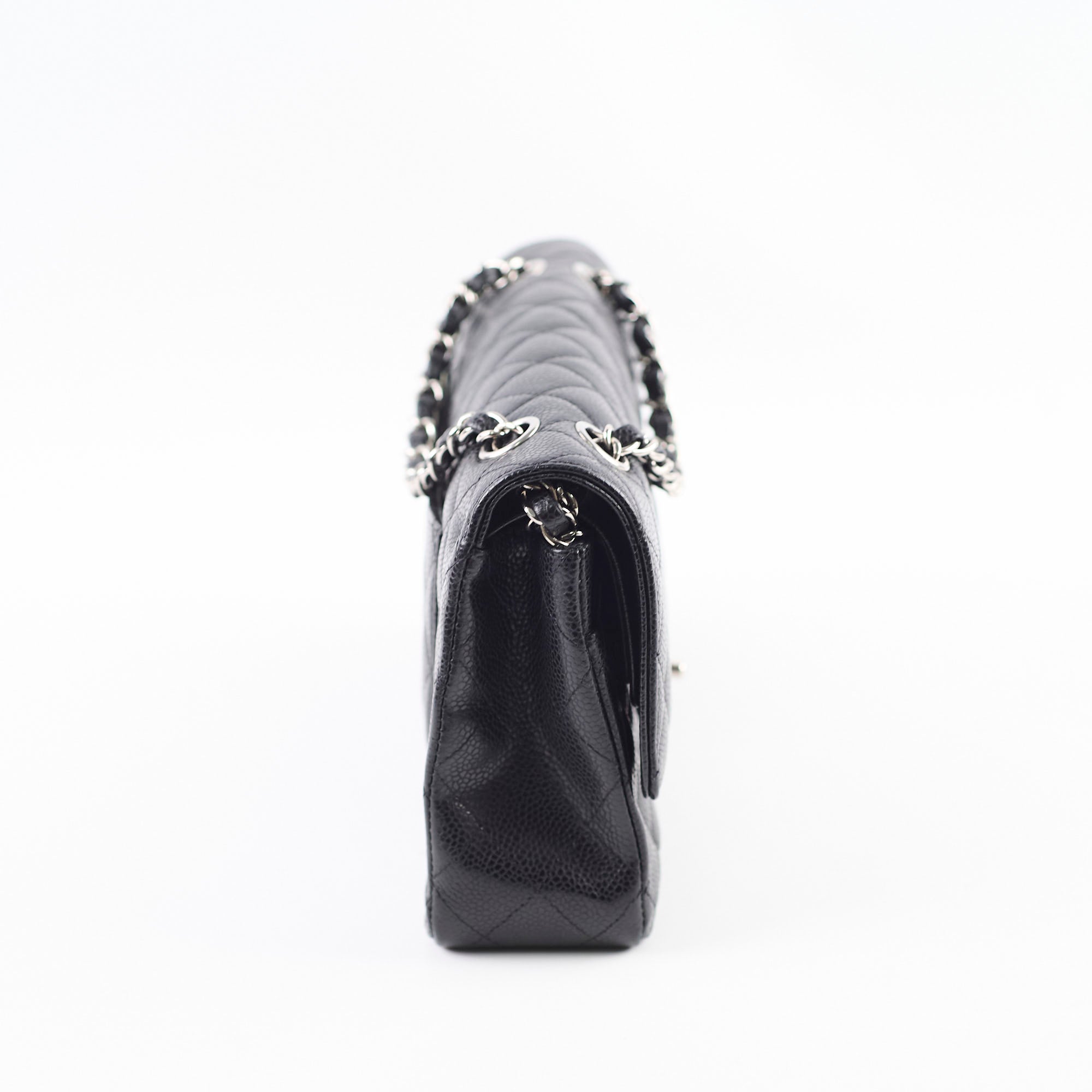 Chanel Classic Flap M/L Caviar Black Shoulder Bag
