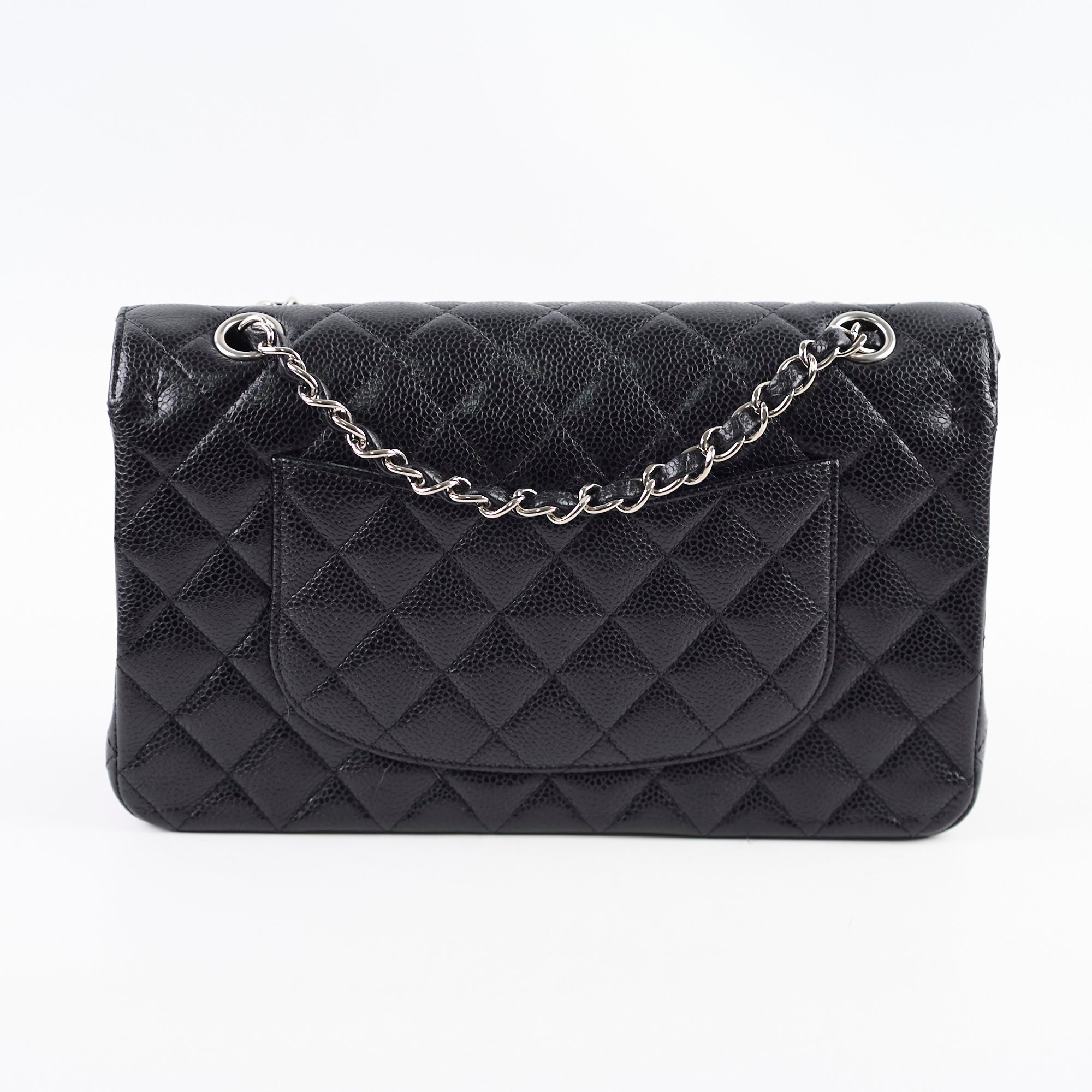 Chanel Classic Flap M/L Caviar Black Shoulder Bag