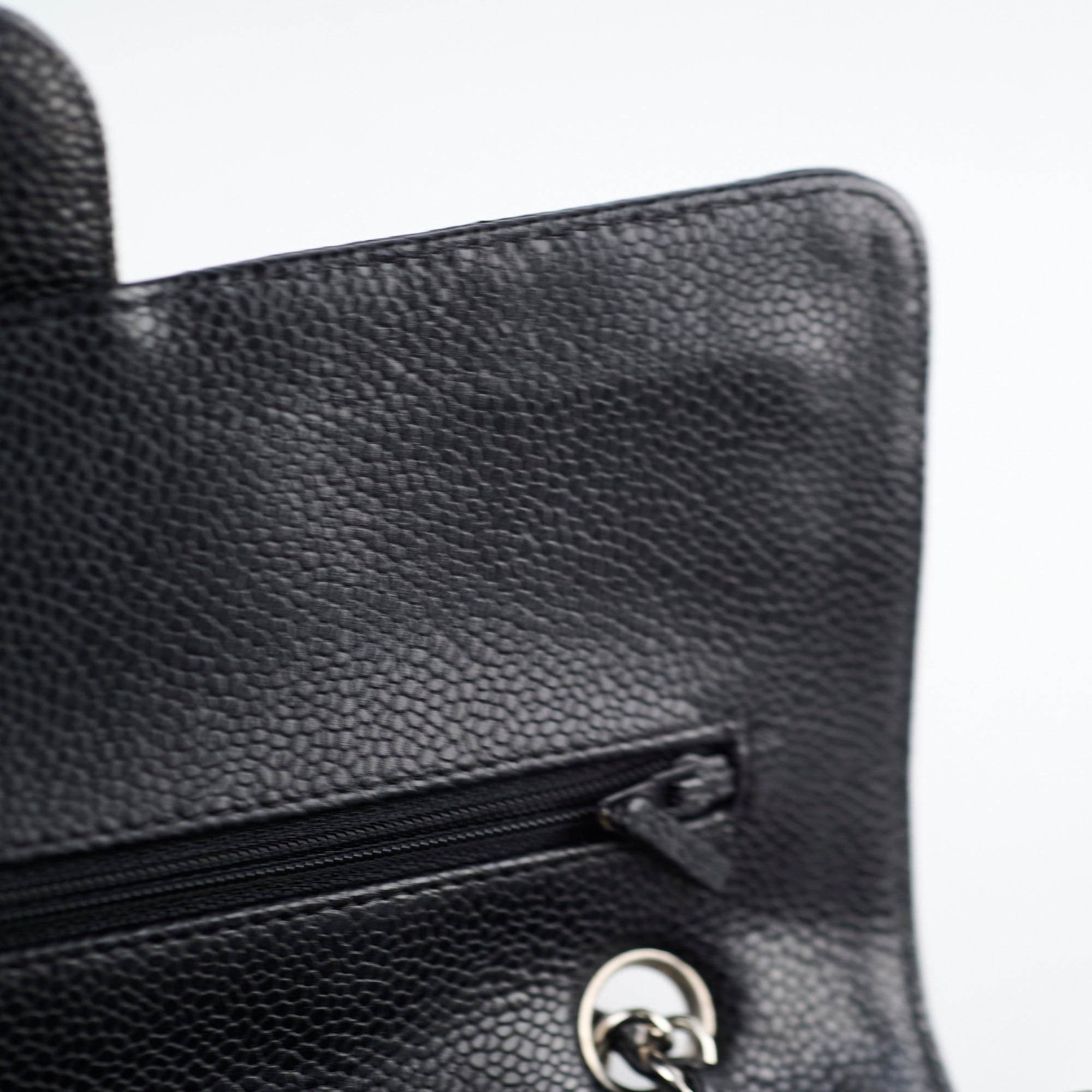 Chanel Classic Flap M/L Caviar Black Shoulder Bag