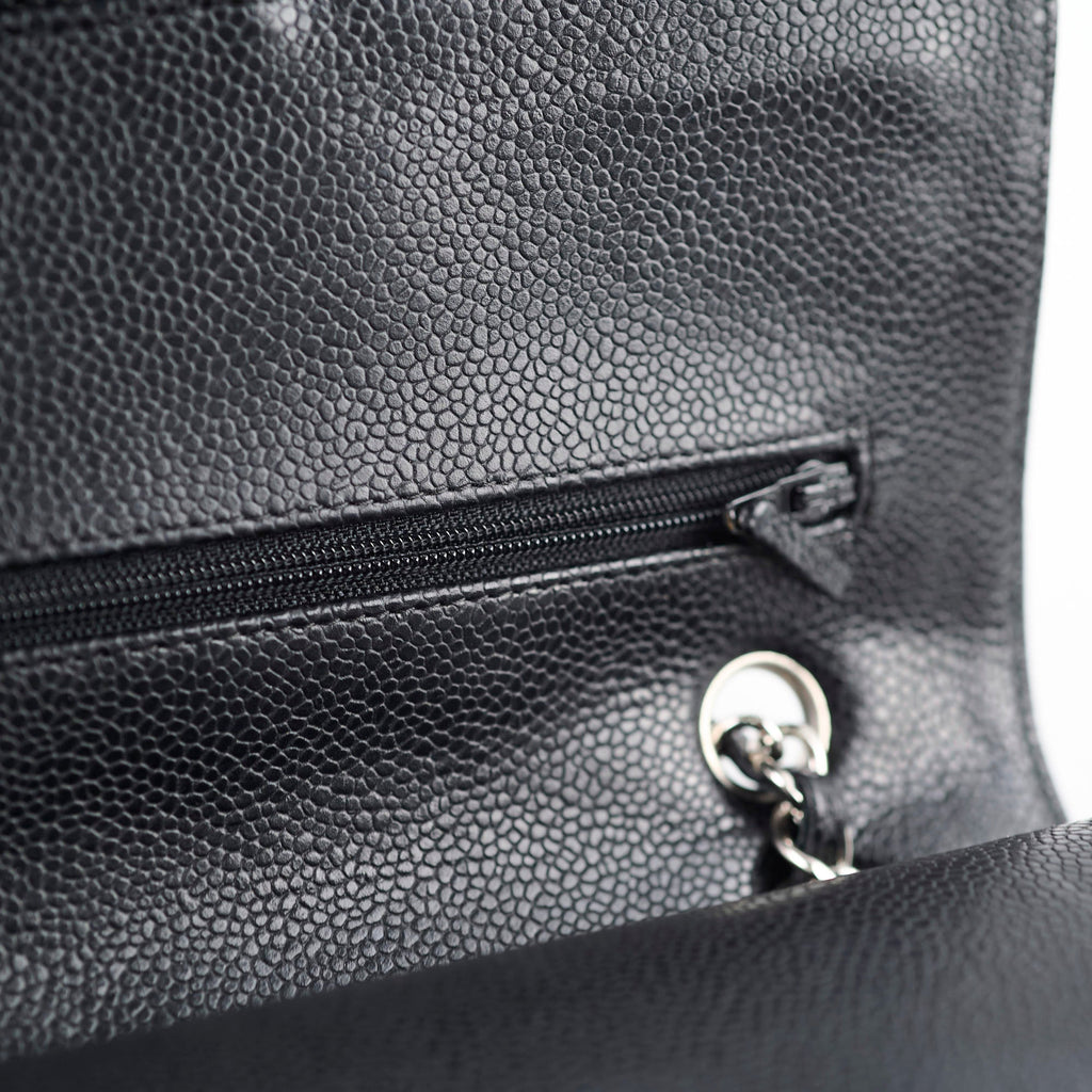 Chanel Classic Flap M/L Caviar Black Shoulder Bag