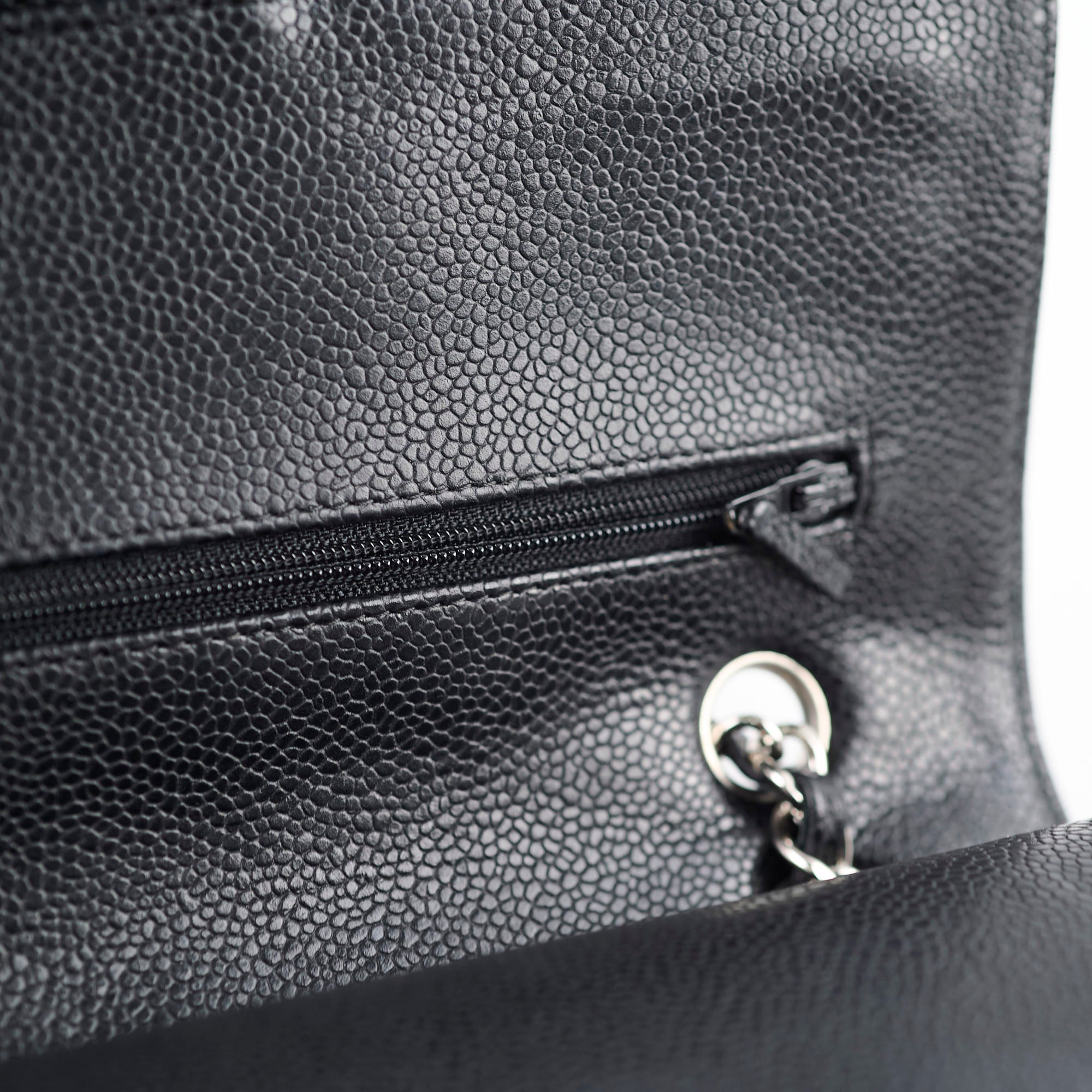 Chanel Classic Flap M/L Caviar Black Shoulder Bag
