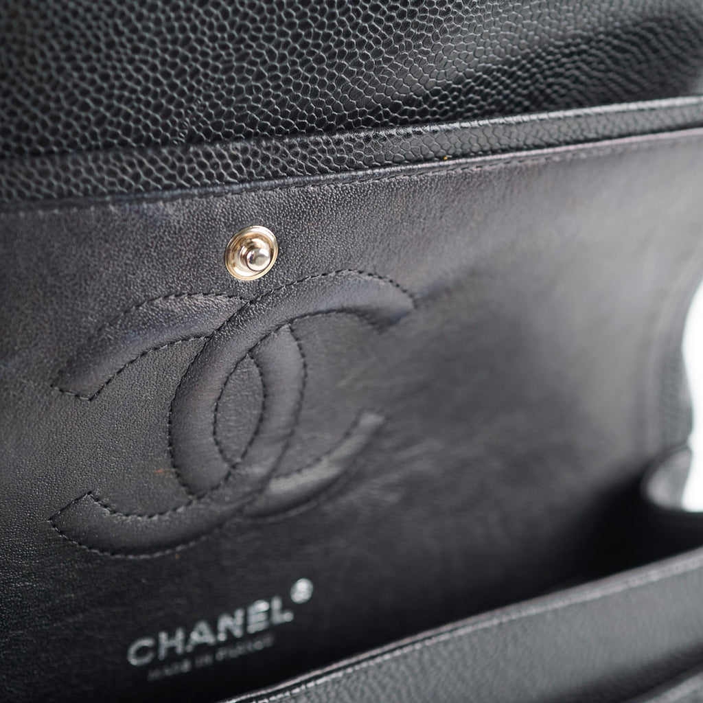 Chanel Classic Flap M/L Caviar Black Shoulder Bag