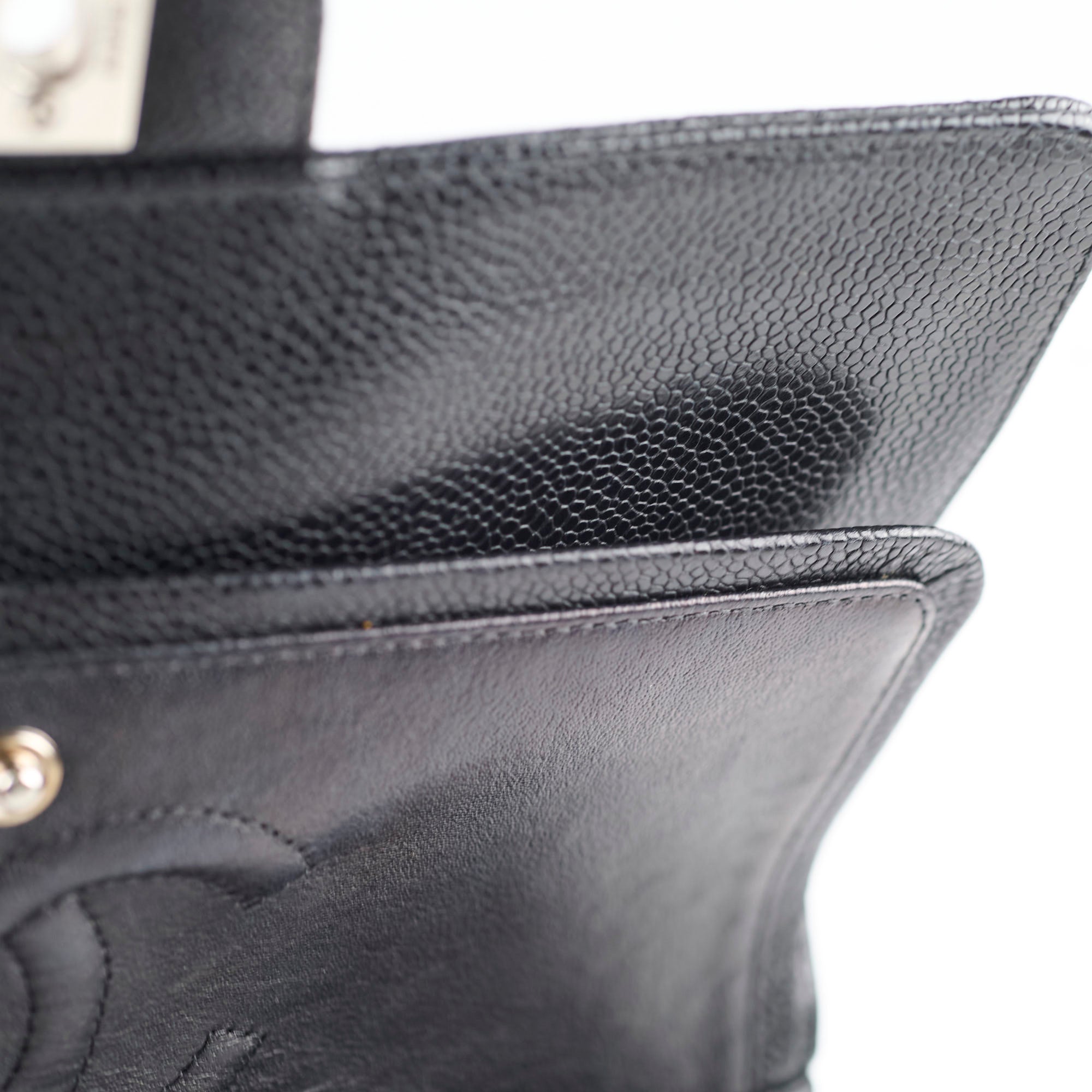 Chanel Classic Flap M/L Caviar Black Shoulder Bag