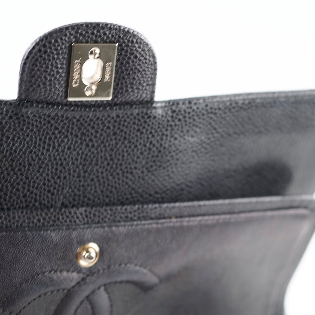 Chanel Classic Flap M/L Caviar Black Shoulder Bag